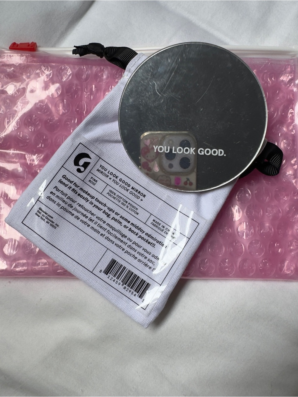 Glossier YOU LOOK GOOD Compact Mirror in Silver